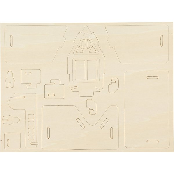 Figurine de chantier 3D - Maison avec balcon