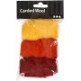 Laine carde - harmonie jaune/terre cuite - 3 x 10 g