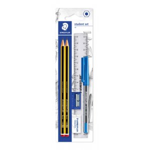 Ensemble de crayons Noris avec crayons, stylo à encre, taille-crayon, règle et gomme - 2 stylos Ensemble de crayons Noris avec crayons, stylo à encre, taille-crayon, règle et gomme - 2 stylos