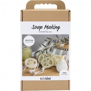 Kit de fabrication de savon DIY, savon luffa vert olive, 4 pièces Kit de fabrication de savon DIY, savon luffa vert olive, 4 pièces