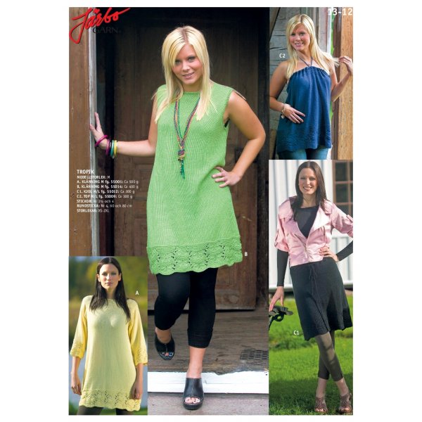 Patron tricot - Robe avec et sans manches, jupe/haut