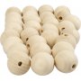 Perles en bois - 25 mm - 100 pcs