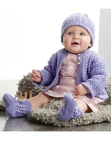 Patron tricot - Cardigan, dbardeur, bonnet et chaussettes en maille dentelle