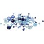 Perles plastiques  facettes Harmony - mixtes - harmonie bleue - 45 g