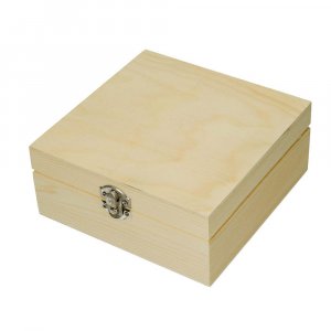 Coffret en bois non traité - 16x16x7 cm Coffret en bois non traité - 16x16x7 cm
