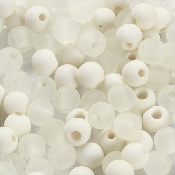 Perles en plastique - crème - 40 g