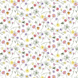 Toile cirée PVC Petites fleurs - Rose/Jaune Toile cirée PVC Petites fleurs - Rose/Jaune