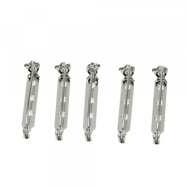 Broche 32 mm - couleur argent 5 pcs. boucle de balle