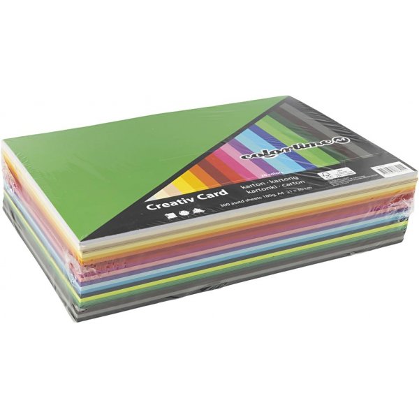 Carton cratif - couleurs mlanges - A4 - 300 pcs