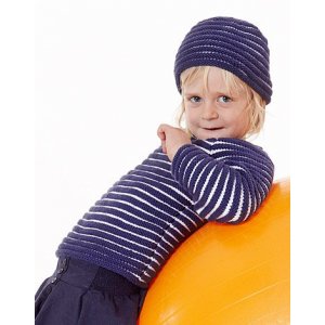 Patron tricot - Pull et bonnet rayés tricotés Patron tricot - Pull et bonnet rayés tricotés