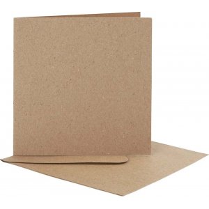 Carte postale avec enveloppe - naturel - 12,5 x 12,5 cm - 10 pcs Carte postale avec enveloppe - naturel - 12,5 x 12,5 cm - 10 pcs