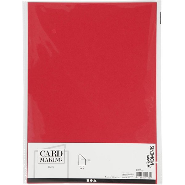 Papier - rouge - A4 - 20 pcs