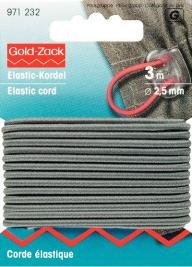 Cordon élastique 2,5mm gris 3m Cordon élastique 2,5mm gris 3m