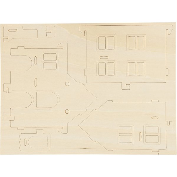 Figurine de construction 3D - Maison avec porche