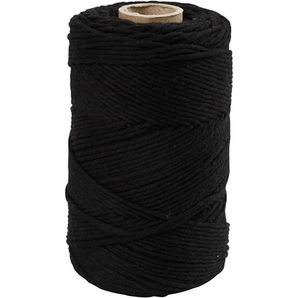 Fil macramé - noir - Ø2 mm - 198 m Fil macramé - noir - Ø2 mm - 198 m