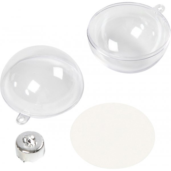 Boule dco - transparente - 5 cm - 10 pcs