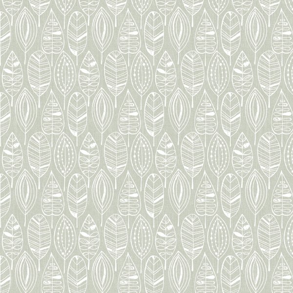 Toile cirée à motif de feuilles - Verte Toile cirée à motif de feuilles - Verte