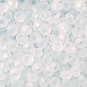 Rocailles mates transparentes ø 2,6 mm - blanc craie Rocailles mates transparentes ø 2,6 mm - blanc craie