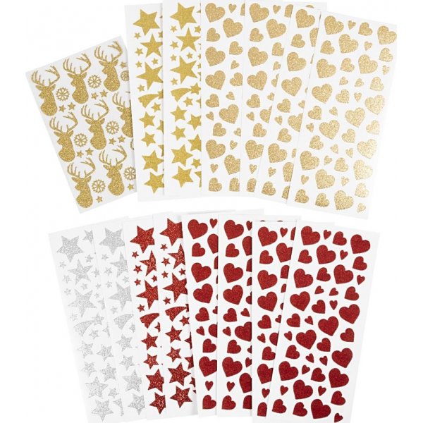 Autocollants paillets - 8 feuilles