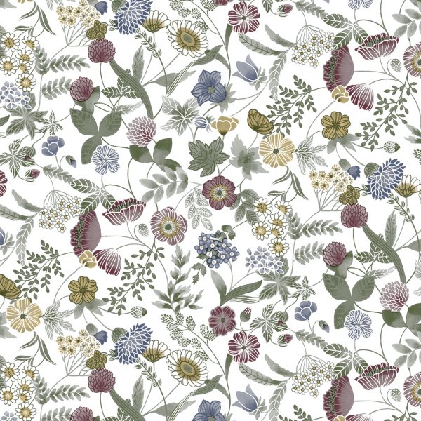 Toile cire PVC Hilda - Blanc