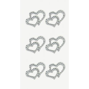 Stickers avec strass - Coeurs - cristal Stickers avec strass - Coeurs - cristal