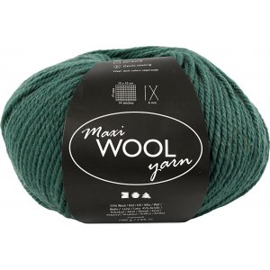 Fil de laine - vert - 100 g Fil de laine - vert - 100 g