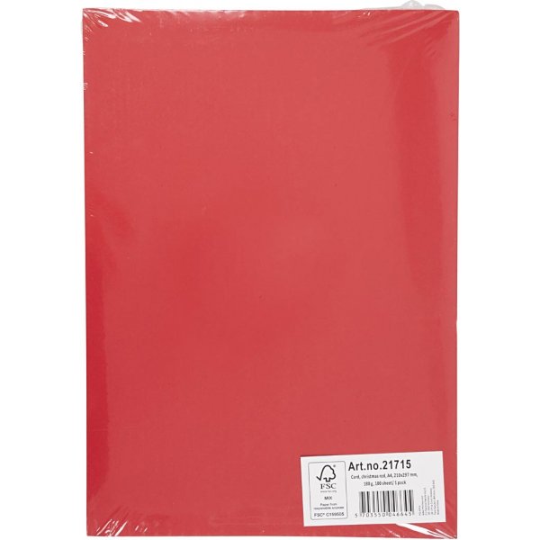 Carton color - Nol rouge - A4 - 180 g - 100 feuilles