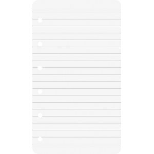 Recharge pour classeur à anneaux - 7,4x12,8 cm (50 pages) - ligné Recharge pour classeur à anneaux - 7,4x12,8 cm (50 pages) - ligné