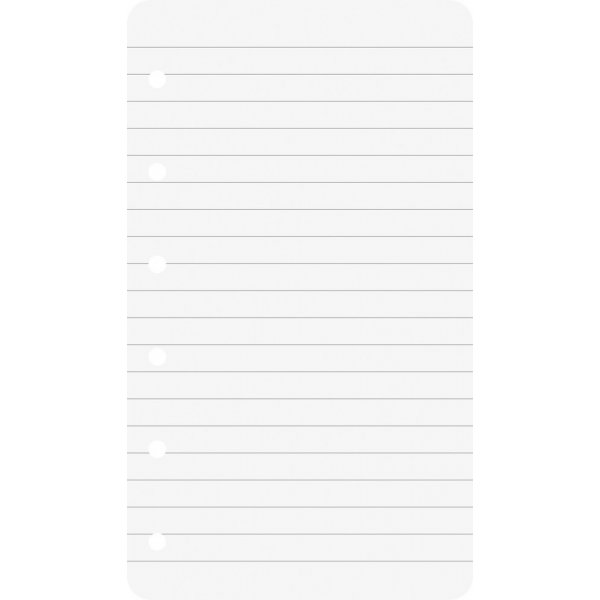 Recharge pour classeur  anneaux - 7,4x12,8 cm (50 pages) - lign