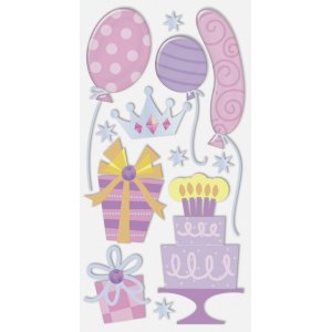 Mélange d'autocollants - Fête - rose Mélange d'autocollants - Fête - rose
