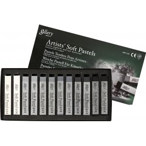 Pastel sec Gallery - harmonie noir/blanc - 12 pcs Pastel sec Gallery - harmonie noir/blanc - 12 pcs