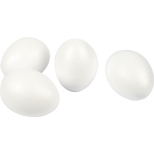 Oeufs Frigolit - Blanc - H10 cm - 25 pcs
