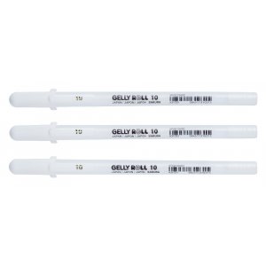 Stylos gel Sakura Gelly Roll - 3 stylos (Blanc 10) Stylos gel Sakura Gelly Roll - 3 stylos (Blanc 10)
