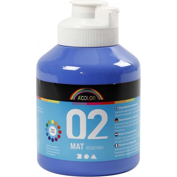 Peinture scolaire - Acrylique - bleu - mat - 500 ml Peinture scolaire - Acrylique - bleu - mat - 500 ml