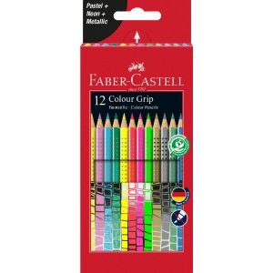 Crayons de couleur Grip 2001 Pastel/Néon/Métallique - 12 crayons Crayons de couleur Grip 2001 Pastel/Néon/Métallique - 12 crayons