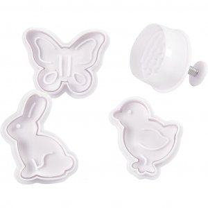Emporte-pièces en relief - Motif de Pâques 5 cm - 4 pièces Emporte-pièces en relief - Motif de Pâques 5 cm - 4 pièces