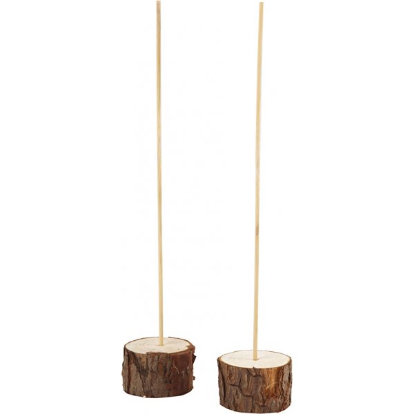 Pieds en bois avec bâton associé Pieds en bois avec bâton associé