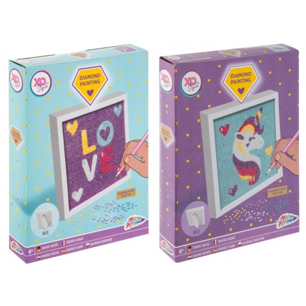 Peinture diamant Amour/Licorne M Cadre