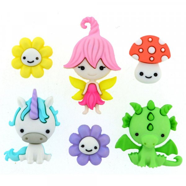 Boutons multicolores 20x35 mm - Fes bienvenues