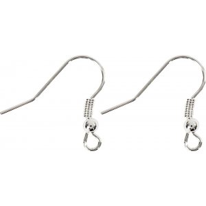 Crochets d'oreilles français - plaqué argent - 10 pcs Crochets d'oreilles français - plaqué argent - 10 pcs