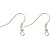 Crochets d'oreilles français - plaqué argent - 10 pcs Crochets d'oreilles français - plaqué argent - 10 pcs