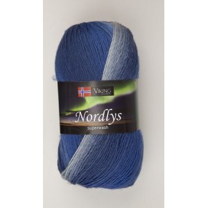 Fil Viking Nordlys 100g - Blanc/bleu (923) Fil Viking Nordlys 100g - Blanc/bleu (923)
