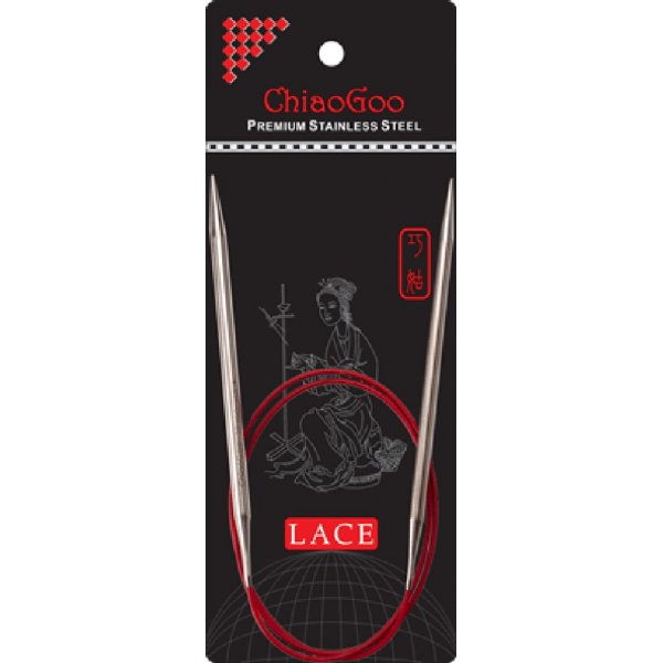 Aiguille circulaire Dentelle Rouge 80 cm