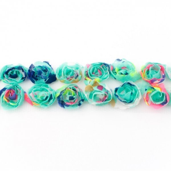 Tissu Tulle - Roses