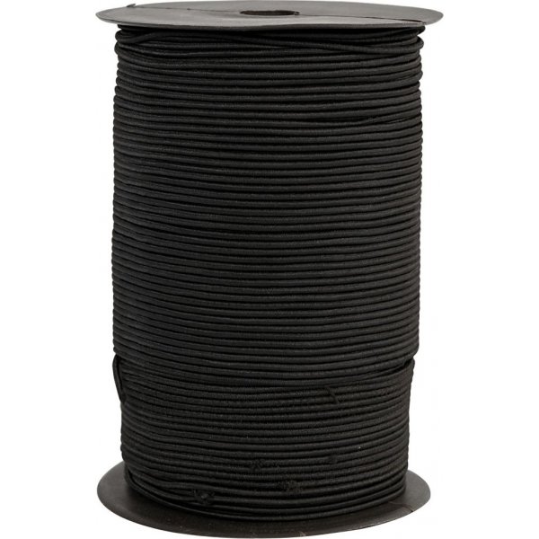 Cordon élastique 2 mm - noir - 250 m