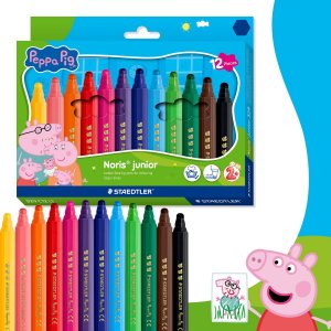 Feutres jumbo Greta Gris, couleurs assorties - Lot de 12 Feutres jumbo Greta Gris, couleurs assorties - Lot de 12