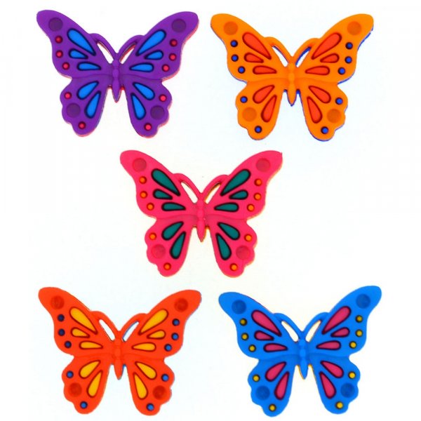 Boutons multicolores 25x20 mm - Flying Fancy