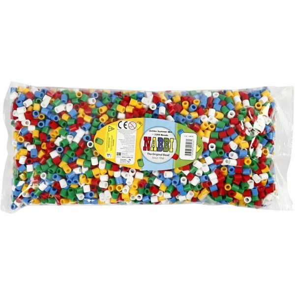 Perles tube NABBI - Jumbo 3200 pcs - Couleurs standards