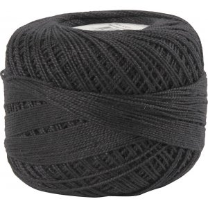 Fil de coton mercerisé - noir - 20 g Fil de coton mercerisé - noir - 20 g