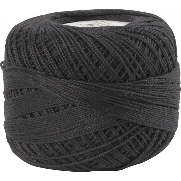 Fil de coton merceris - noir - 20 g
